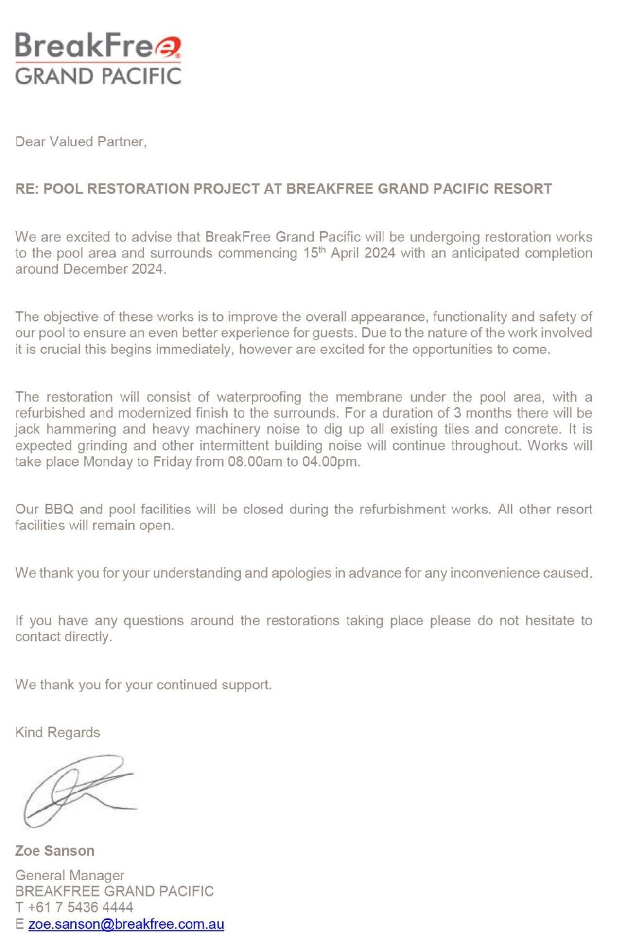 Breakfree Grand Pacific Aparthotel